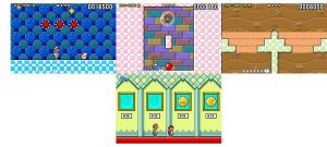 Les trois mini-jeux débloqués via les Advance Coins & collection des e-Coins
