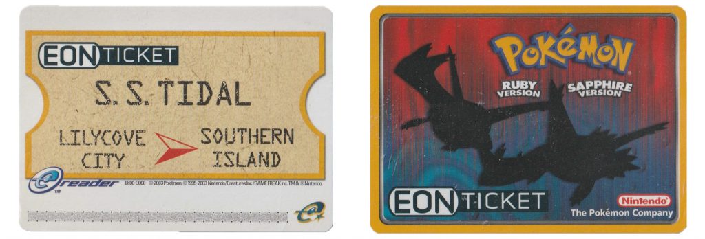 Ticket Eon - Pokémon Rubis & Saphir