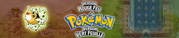 Bannière Pokémon Rouge Feu & Vert Feuille