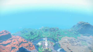Vue aérienne de Paldea - Pokémon Écarlate